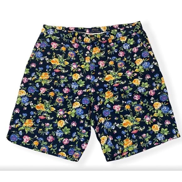 Polo Ralph Lauren Floral Print
Linen Cotton Chino Shorts Size 36/ 9”/ pristine - Picture 2 of 5